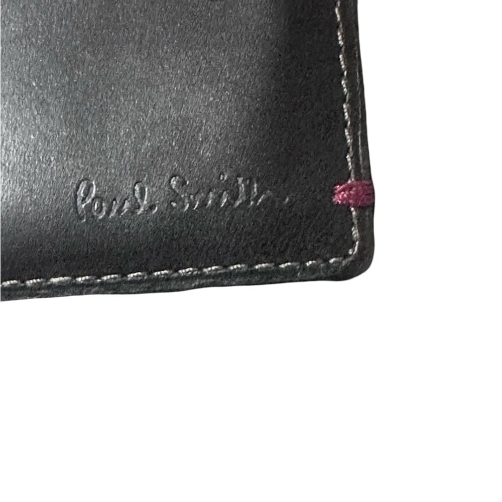 Paul Smith Abstract (see inside) black Leather Bi fold wallet Mens